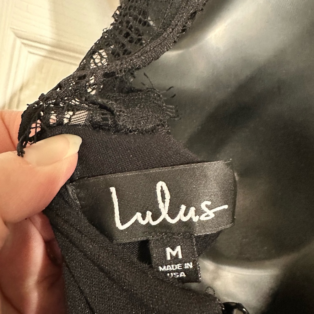 Lulus Endlessly Alluring Black Halter Lace Bodyco… - image 4